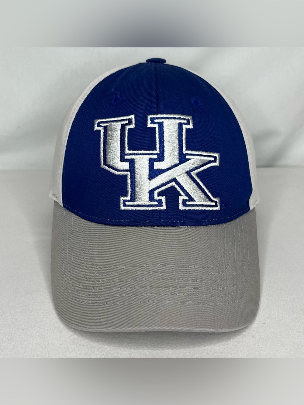 University of Kentucky Unisex Baseball Cap. Blue, Gray & White. Adjustable Back